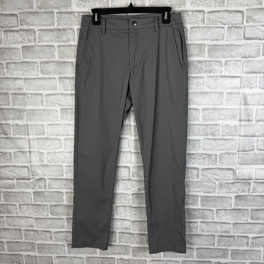 Birddogs Boomstick Pants Mens 30 x30 Grey Chino Stretch Casual Trousers Slim Fit
